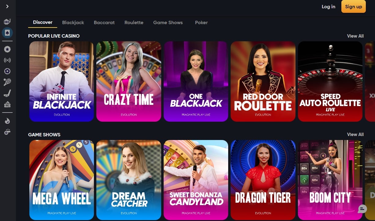 instant casino live casino