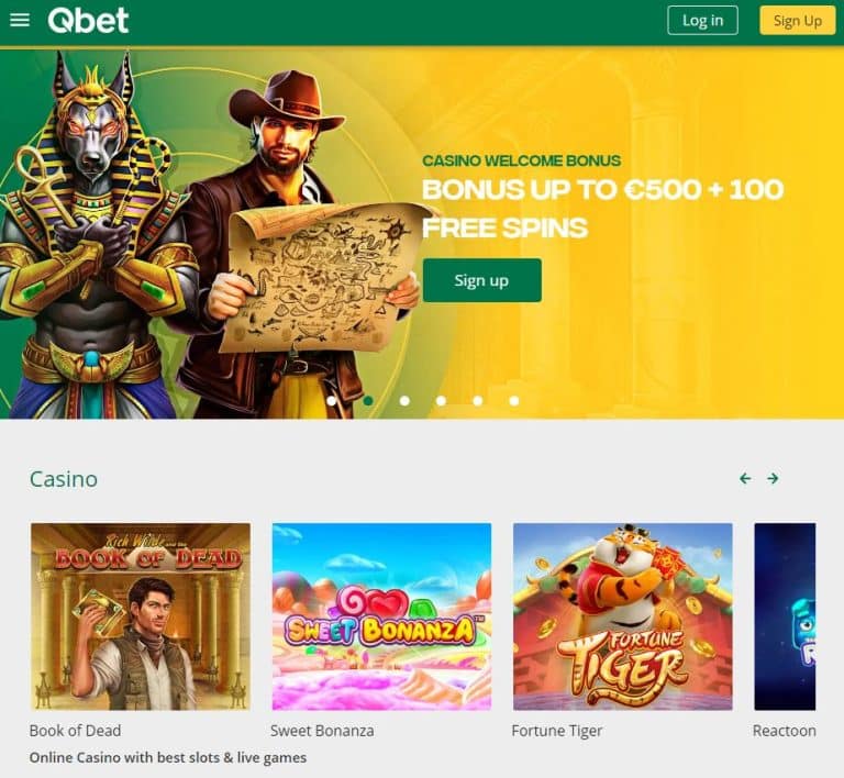 Qbet, casino zonder registratie